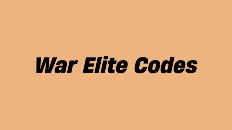 War Elite Codes (April 2025)